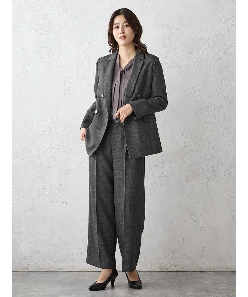Perfect Suit FActory(パーフェクトスーツファクトリー)の「ヴィンテージツィード ダブルジャケット グレー/チャコールグレー(その他アウター・レディース・チャコールグレー/グレー・L/M)」の12枚目の写真