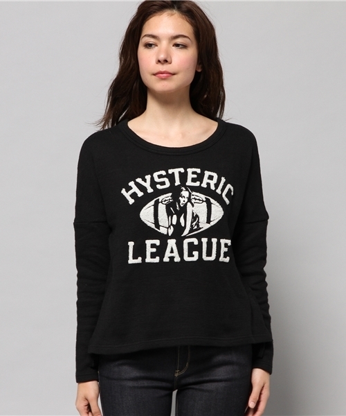 HYSTERIC GLAMOUR（ヒステリックグラマー）の「HYSTERIC LEAGUE サガラパイル刺繍T-SH（Tシャツ/カットソー・レディース・レッド/ブルー/ブラック・FREE）」の4枚目の写真