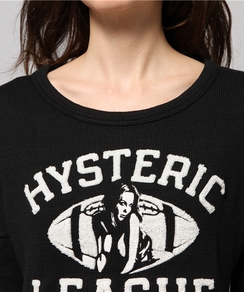 HYSTERIC GLAMOUR（ヒステリックグラマー）の「HYSTERIC LEAGUE サガラパイル刺繍T-SH（Tシャツ/カットソー・レディース・レッド/ブルー/ブラック・FREE）」の8枚目の写真