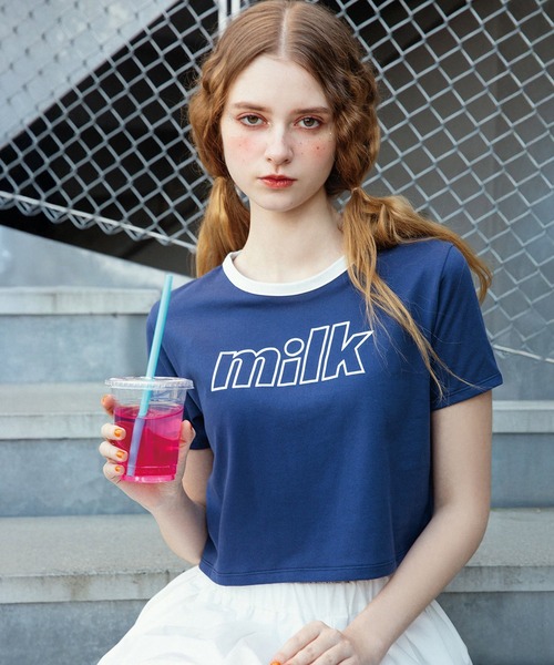 MILK(ミルク)の「Retro LOGO Tシャツ(Tシャツ/カットソー・レディース・B/C/D/A・FREE)」の4枚目の写真