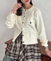 U.S. POLO ASSN. | スウェットライクポケ付きカーディガン(カーディガン/ボレロ)