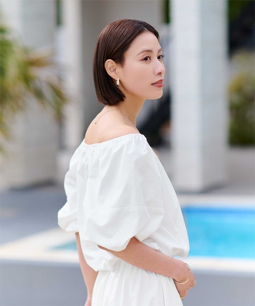 UR'S（ユアーズ）の「撥水オフショルプルオーバー（Tシャツ/カットソー・レディース・ブラック/ブラウン/ホワイト/チャコール・M/S/L）」の7枚目の写真