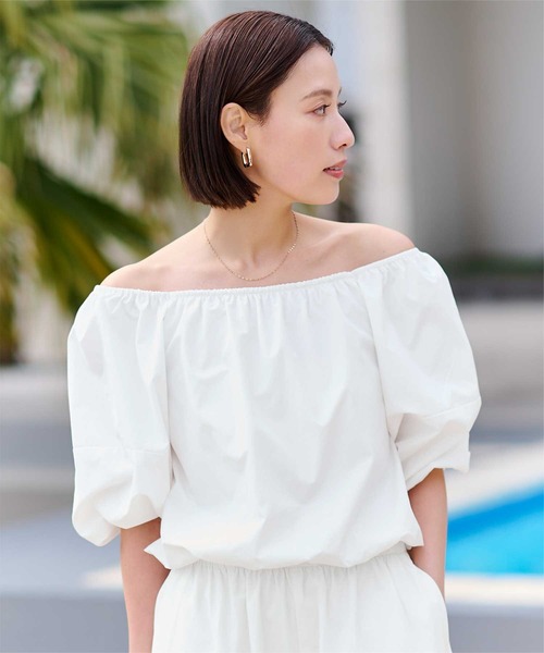 UR'S（ユアーズ）の「撥水オフショルプルオーバー（Tシャツ/カットソー・レディース・ブラック/ブラウン/ホワイト/チャコール・M/S/L）」の9枚目の写真