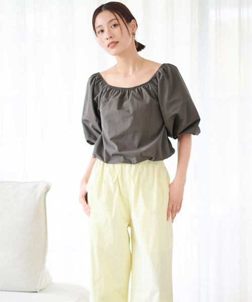 UR'S（ユアーズ）の「撥水オフショルプルオーバー（Tシャツ/カットソー・レディース・ブラック/ブラウン/ホワイト/チャコール・M/S/L）」の14枚目の写真