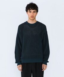 City Ambient Products: 2トーン ワッフル クルーネック ニット