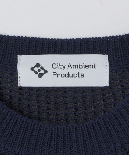 City Ambient Products（シティアンビエントプロダクツ）の「City Ambient Products: 2トーン ワッフル クルーネック ニット（ニット/セーター・メンズ・ネイビー/グレー/ダークグリーン・SMALL/MEDIUM/LARGE）」の12枚目の写真