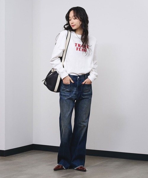 ROSE BUD（ローズバッド）の「ASSORT L/S TEE（Tシャツ/カットソー・レディース・チャコールグレー/ネイビー/ホワイト・ONE SIZE）」の6枚目の写真