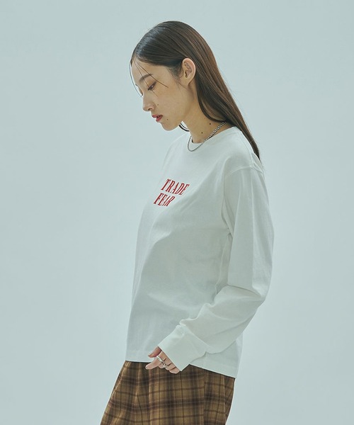 ROSE BUD（ローズバッド）の「ASSORT L/S TEE（Tシャツ/カットソー・レディース・チャコールグレー/ネイビー/ホワイト・ONE SIZE）」の9枚目の写真