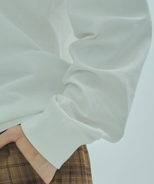 ROSE BUD（ローズバッド）の「ASSORT L/S TEE（Tシャツ/カットソー・レディース・チャコールグレー/ネイビー/ホワイト・ONE SIZE）」の15枚目の写真