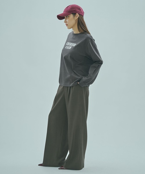 ROSE BUD（ローズバッド）の「ASSORT L/S TEE（Tシャツ/カットソー・レディース・チャコールグレー/ネイビー/ホワイト・ONE SIZE）」の20枚目の写真