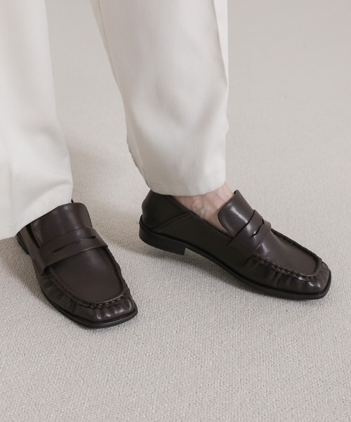 select MOCA（セレクトモカ）の「スクエアトゥギャザーローファー（ローファー・レディース・ブラウン/ブラック・LARGE/MEDIUM/SMALL）」の15枚目の写真