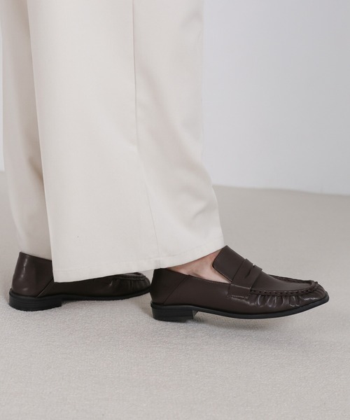 select MOCA（セレクトモカ）の「スクエアトゥギャザーローファー（ローファー・レディース・ブラウン/ブラック・LARGE/MEDIUM/SMALL）」の13枚目の写真