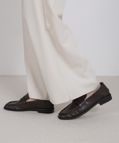 select MOCA（セレクトモカ）の「スクエアトゥギャザーローファー（ローファー・レディース・ブラウン/ブラック・LARGE/MEDIUM/SMALL）」の18枚目の写真