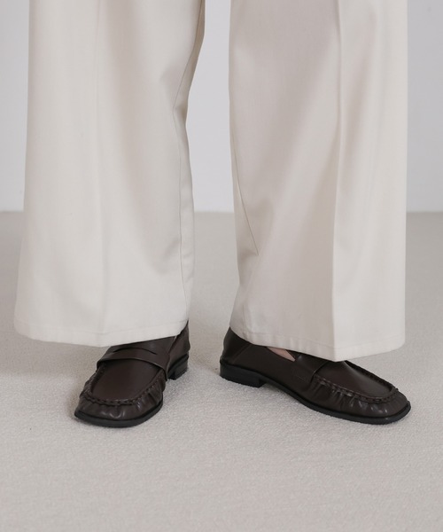 select MOCA（セレクトモカ）の「スクエアトゥギャザーローファー（ローファー・レディース・ブラウン/ブラック・LARGE/MEDIUM/SMALL）」の17枚目の写真