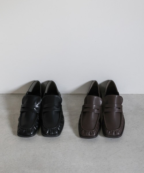 select MOCA（セレクトモカ）の「スクエアトゥギャザーローファー（ローファー・レディース・ブラウン/ブラック・LARGE/MEDIUM/SMALL）」の11枚目の写真