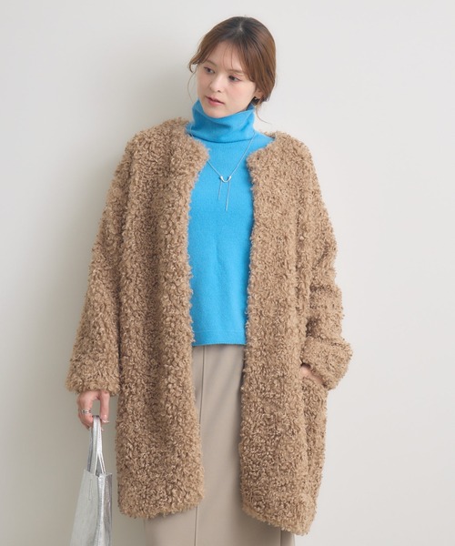 KATHARINE ROSS（キャサリンロス）の「【KATHARINE ROSS】ボアコート（その他アウター・レディース・ベージュ/ブラック/グレイッシュベージュ/グレー・MEDIUM）」の10枚目の写真