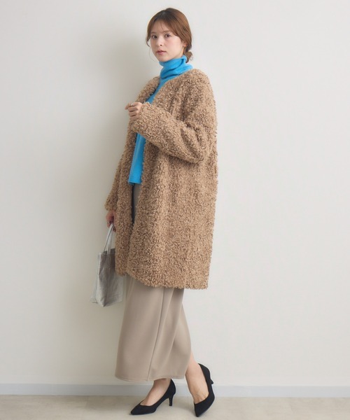 KATHARINE ROSS（キャサリンロス）の「【KATHARINE ROSS】ボアコート（その他アウター・レディース・ベージュ/ブラック/グレイッシュベージュ/グレー・MEDIUM）」の9枚目の写真