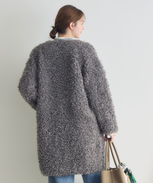 KATHARINE ROSS（キャサリンロス）の「【KATHARINE ROSS】ボアコート（その他アウター・レディース・ベージュ/ブラック/グレイッシュベージュ/グレー・MEDIUM）」の5枚目の写真