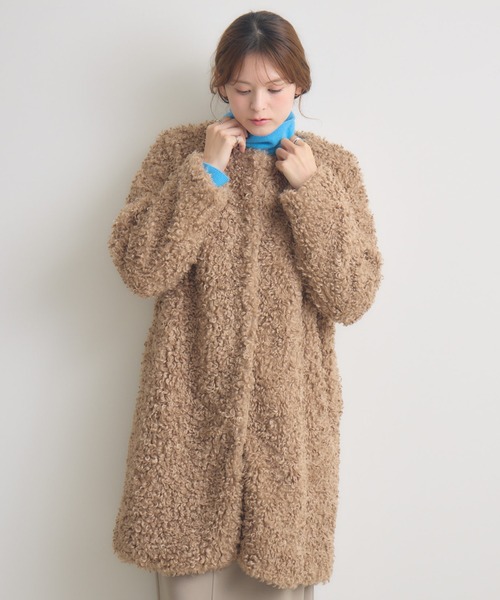 KATHARINE ROSS（キャサリンロス）の「【KATHARINE ROSS】ボアコート（その他アウター・レディース・ベージュ/ブラック/グレイッシュベージュ/グレー・MEDIUM）」の11枚目の写真