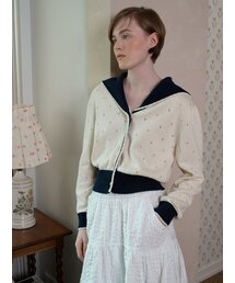 OTHEMENT BY VOCAVACA（ヴォカヴァカ）の「Sailor Callar Punching Knit Cardigan VC2412CD102M（ニット/セーター）」