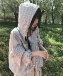 WEGO | WEGO/チェックフードシャツパーカー/トップス(パーカー)