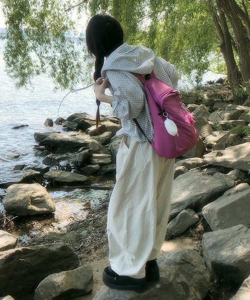 WEGO(ウィゴー)の「WEGO/チェックフードシャツパーカー/トップス(パーカー・レディース・ブラック/ホワイト・MEDIUM/LARGE)」の19枚目の写真