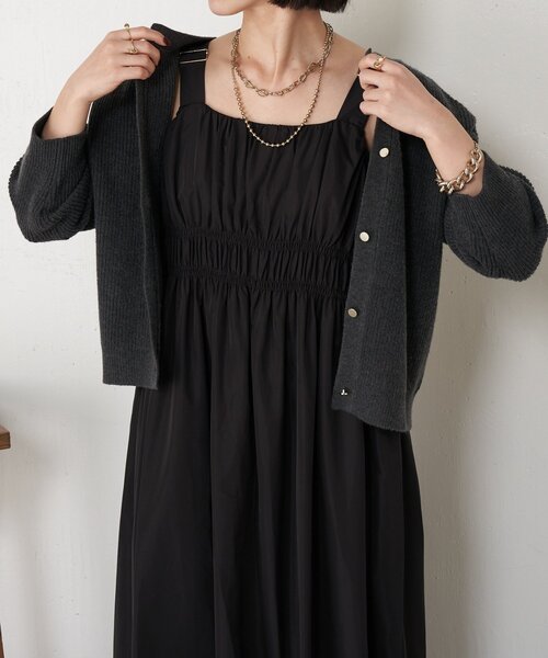 Jena espace merveilleux（ジェナ　エスパスメルヴェイユ）の「【メリハリシルエット】ウエストシャーリングジャンスカ（ワンピース・レディース・ライトベージュ/ブラック/カーキ・FREE）」の8枚目の写真