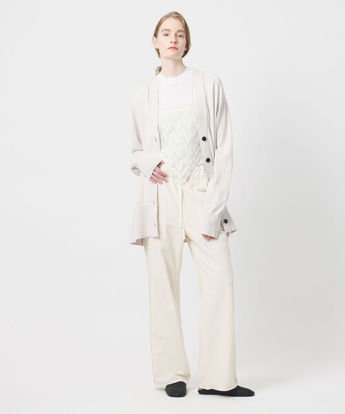 AEWEN MATOPH（イウエン マトフ）の「＜AEWEN MATOPH＞ニットレーススカーフ（ストール/ショール・レディース・オフホワイト/ブラック・FREE）」の6枚目の写真