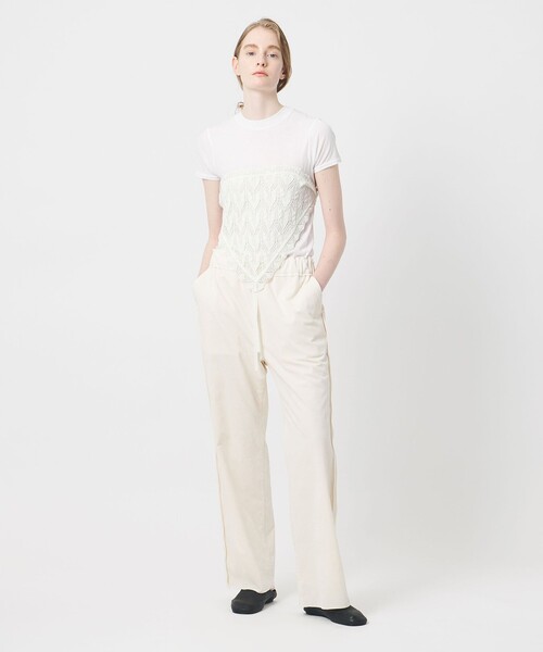 AEWEN MATOPH（イウエン マトフ）の「＜AEWEN MATOPH＞ニットレーススカーフ（ストール/ショール・レディース・オフホワイト/ブラック・FREE）」の7枚目の写真