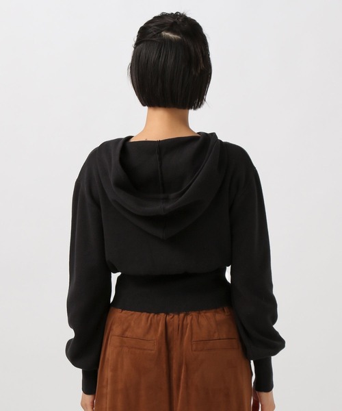 BAYFLOW（ベイフロー）の「[スタイルアップ見え]リブニットショートパーカー（パーカー・レディース・ブラック/グレー/オフホワイト・FREE）」の14枚目の写真