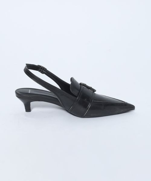 JEANASIS（ジーナシス）の「ベルトデザインポインテッドミュール/638820（パンプス・レディース・ブラック/ベージュ系その他/ブラウン・LARGE/MEDIUM）」の7枚目の写真