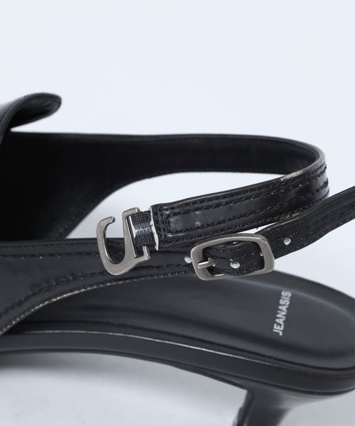 JEANASIS（ジーナシス）の「ベルトデザインポインテッドミュール/638820（パンプス・レディース・ブラック/ベージュ系その他/ブラウン・LARGE/MEDIUM）」の10枚目の写真