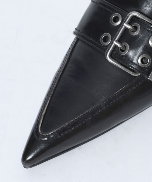 JEANASIS（ジーナシス）の「ベルトデザインポインテッドミュール/638820（パンプス・レディース・ブラック/ベージュ系その他/ブラウン・LARGE/MEDIUM）」の12枚目の写真