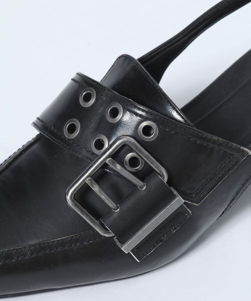 JEANASIS（ジーナシス）の「ベルトデザインポインテッドミュール/638820（パンプス・レディース・ブラック/ベージュ系その他/ブラウン・LARGE/MEDIUM）」の13枚目の写真