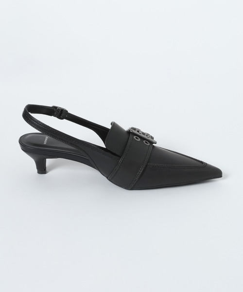 JEANASIS（ジーナシス）の「ベルトデザインポインテッドミュール/638820（パンプス・レディース・ブラック/ベージュ系その他/ブラウン・LARGE/MEDIUM）」の10枚目の写真