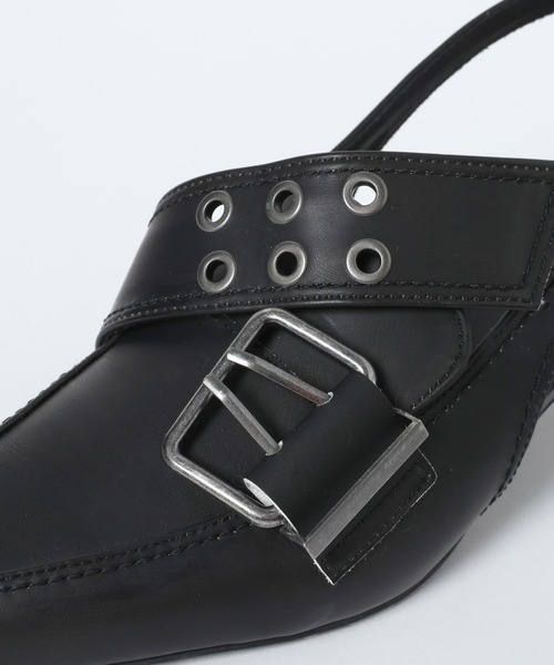 JEANASIS（ジーナシス）の「ベルトデザインポインテッドミュール/638820（パンプス・レディース・ブラック/ベージュ系その他/ブラウン・LARGE/MEDIUM）」の13枚目の写真