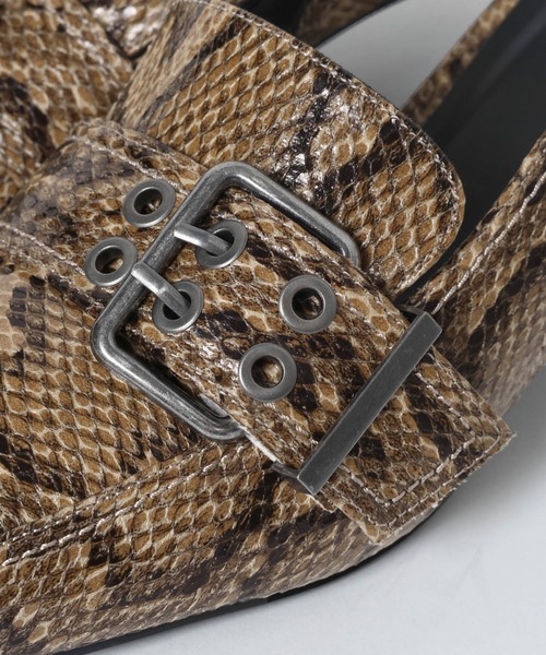 JEANASIS（ジーナシス）の「ベルトデザインポインテッドミュール/638820（パンプス・レディース・ブラック/ベージュ系その他/ブラウン・LARGE/MEDIUM）」の16枚目の写真