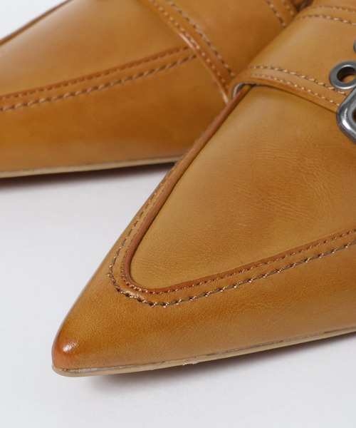 JEANASIS（ジーナシス）の「ベルトデザインポインテッドミュール/638820（パンプス・レディース・ブラック/ベージュ系その他/ブラウン・LARGE/MEDIUM）」の18枚目の写真