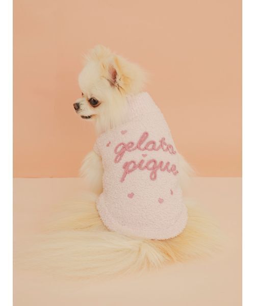 gelato pique（ジェラートピケ）の「【CAT&DOG】ハイネックロゴプルオーバー（リード/ハーネス/首輪・レディース・アイボリー/ブラウン/ピンク・S/M/L）」の6枚目の写真