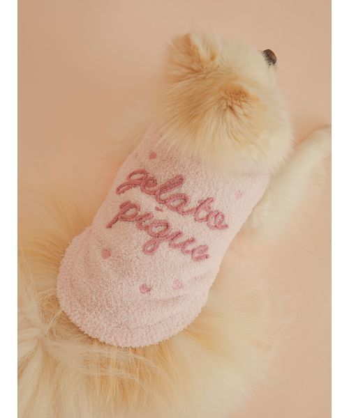 gelato pique（ジェラートピケ）の「【CAT&DOG】ハイネックロゴプルオーバー（リード/ハーネス/首輪・レディース・アイボリー/ブラウン/ピンク・S/M/L）」の10枚目の写真