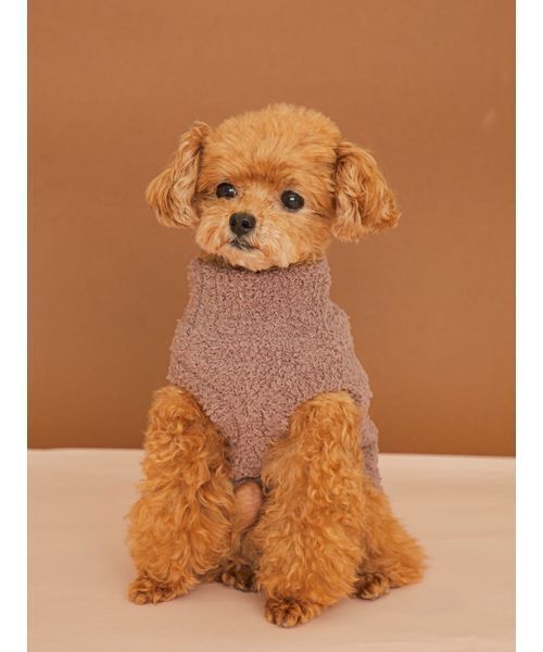 gelato pique（ジェラートピケ）の「【CAT&DOG】ハイネックロゴプルオーバー（リード/ハーネス/首輪・レディース・アイボリー/ブラウン/ピンク・S/M/L）」の11枚目の写真