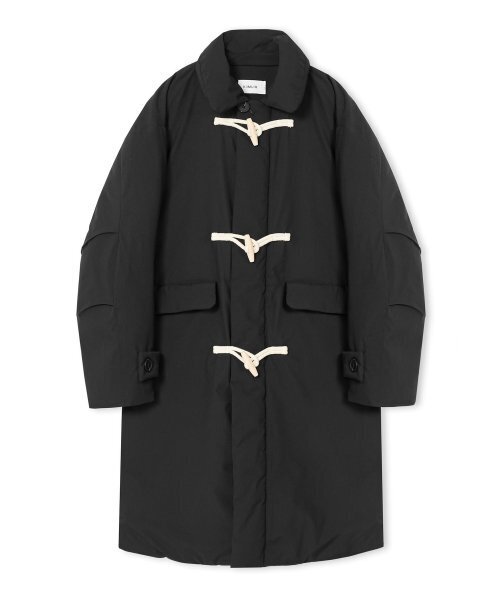 musinsa ダッフルコートkiimuir オーバーサイズ2WAYダッフルロングダウンジャケット_ブラック（ダウン