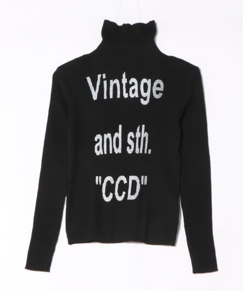 Pt18kg(プラチナイチハチキログラム)の「ロゴ ハイネックストレッチトップス(Tシャツ/カットソー・レディース・ネイビー/イエロー/ブラウン/ホワイト/レッド/ブラック/カーキ/グレー・FREE)」の1枚目の写真