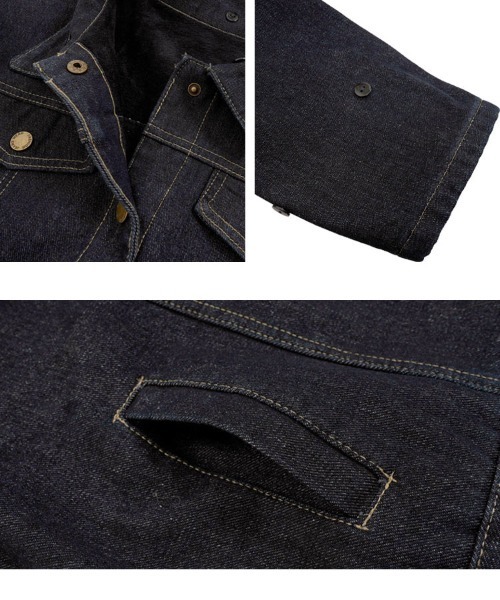 KOBE LETTUCE（コウベレタス）の「[ 裏起毛 ] ファー付きデニムジャケット（デニムジャケット・レディース・インディゴブルー/ブルー・M）」の12枚目の写真