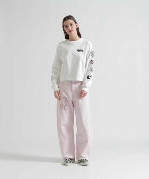 AVIREX(アヴィレックス)の「MOTOR ARM PATCH L/S T-SHIRT(Tシャツ/カットソー・レディース・チャコールグレー/その他18/ホワイト・F)」の5枚目の写真