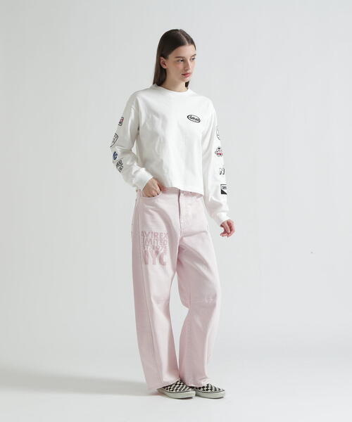 AVIREX(アヴィレックス)の「MOTOR ARM PATCH L/S T-SHIRT(Tシャツ/カットソー・レディース・チャコールグレー/その他18/ホワイト・F)」の6枚目の写真