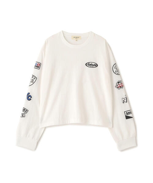 AVIREX(アヴィレックス)の「MOTOR ARM PATCH L/S T-SHIRT(Tシャツ/カットソー・レディース・チャコールグレー/その他18/ホワイト・F)」の13枚目の写真