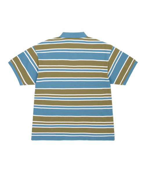 LORES(ロアス)の「Striped Cotton Pique Polo - Olive(Tシャツ/カットソー・レディース・その他・XL/M/L)」の2枚目の写真