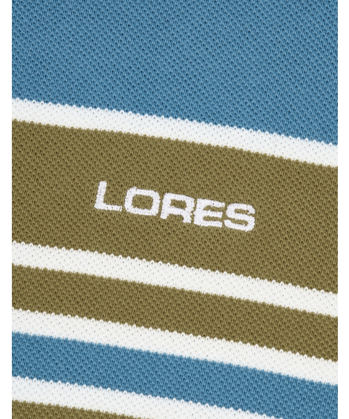 LORES(ロアス)の「Striped Cotton Pique Polo - Olive(Tシャツ/カットソー・レディース・その他・XL/M/L)」の3枚目の写真