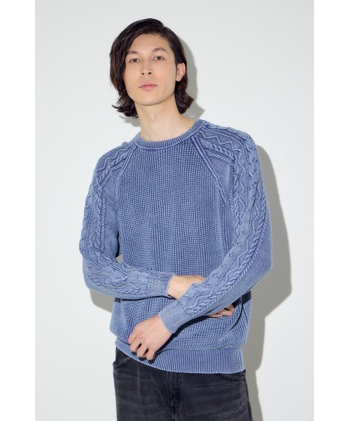 ヴィンテージウォッシュニットトップス（ニット/セーター）｜AZUL BY